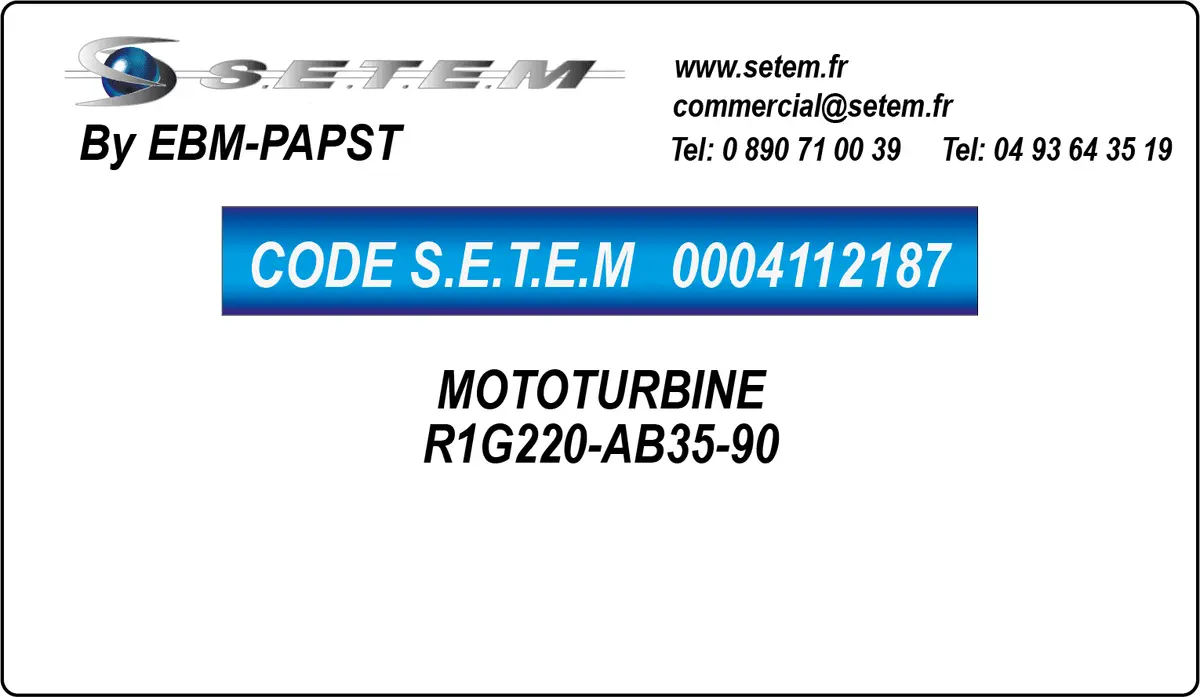 0004112187-MOTOTURBINE EBMPAPST R1G220-AB35-90