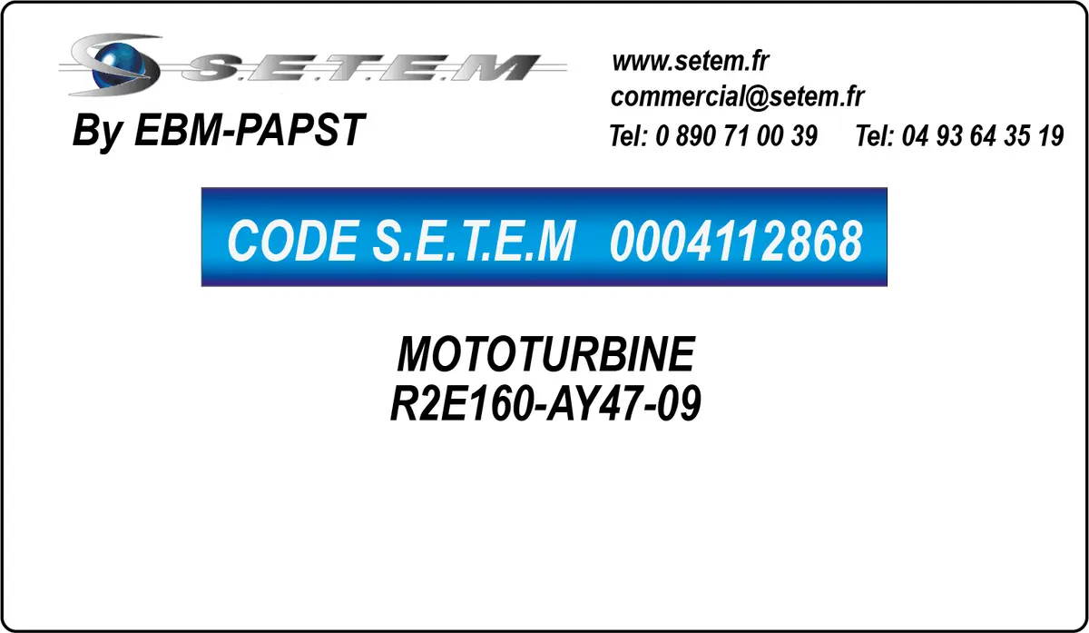 0004112868-MOTOTURBINE EBMPAPST R2E160-AY47-09