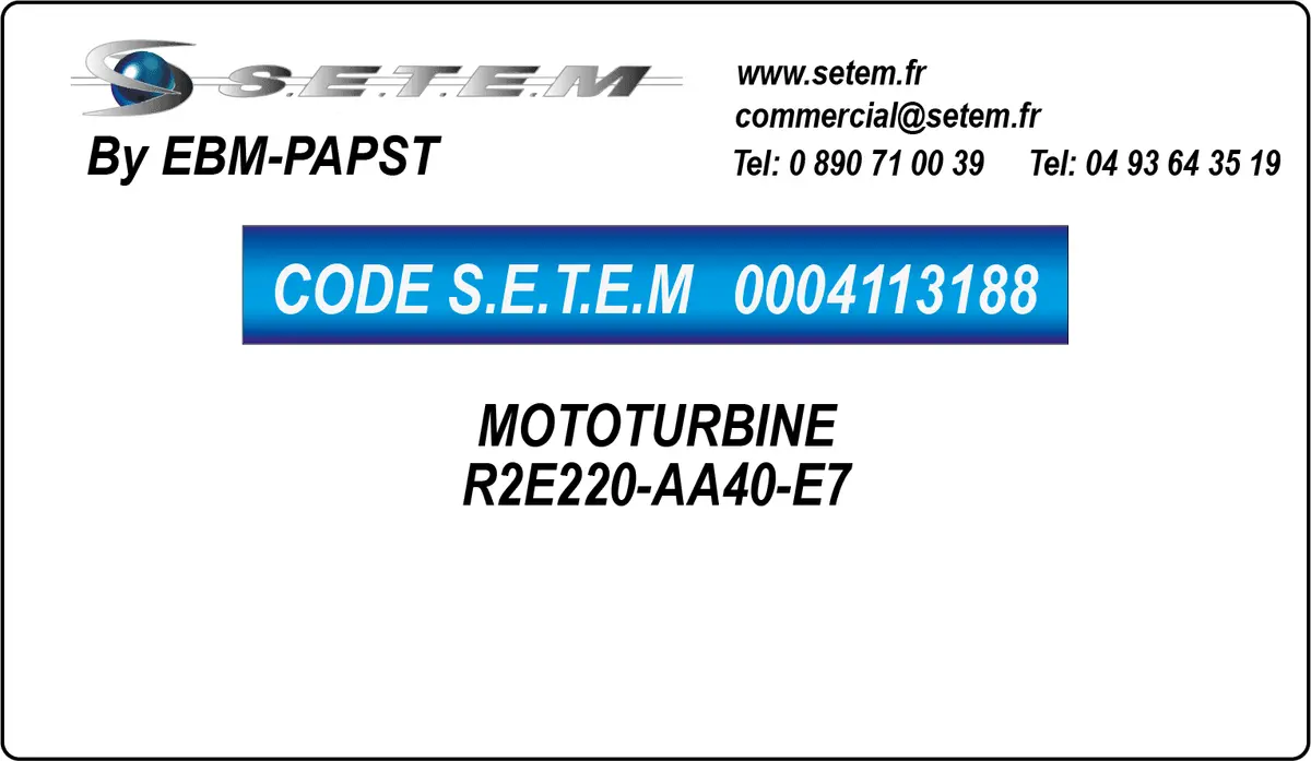 0004113188-MOTOTURBINE EBMPAPST R2E220-AA40-E7