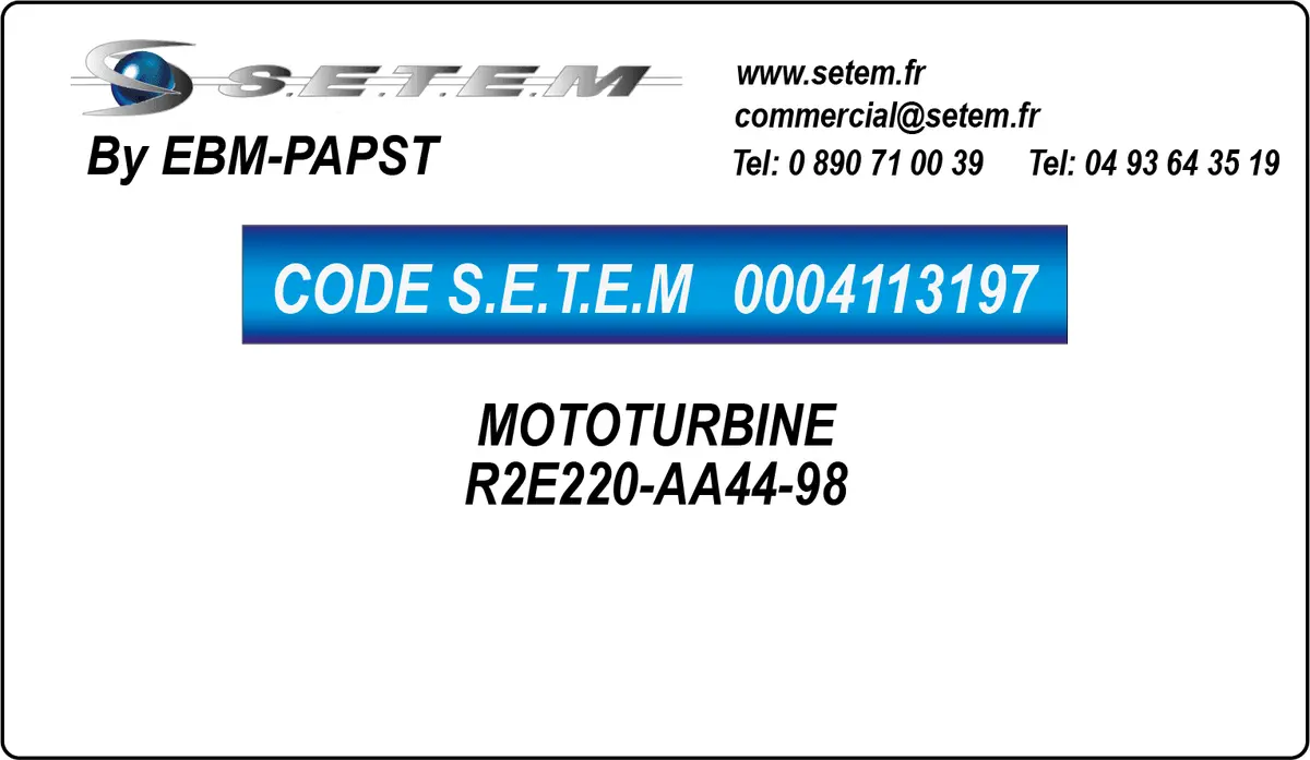 0004113197-MOTOTURBINE EBMPAPST R2E220-AA44-98