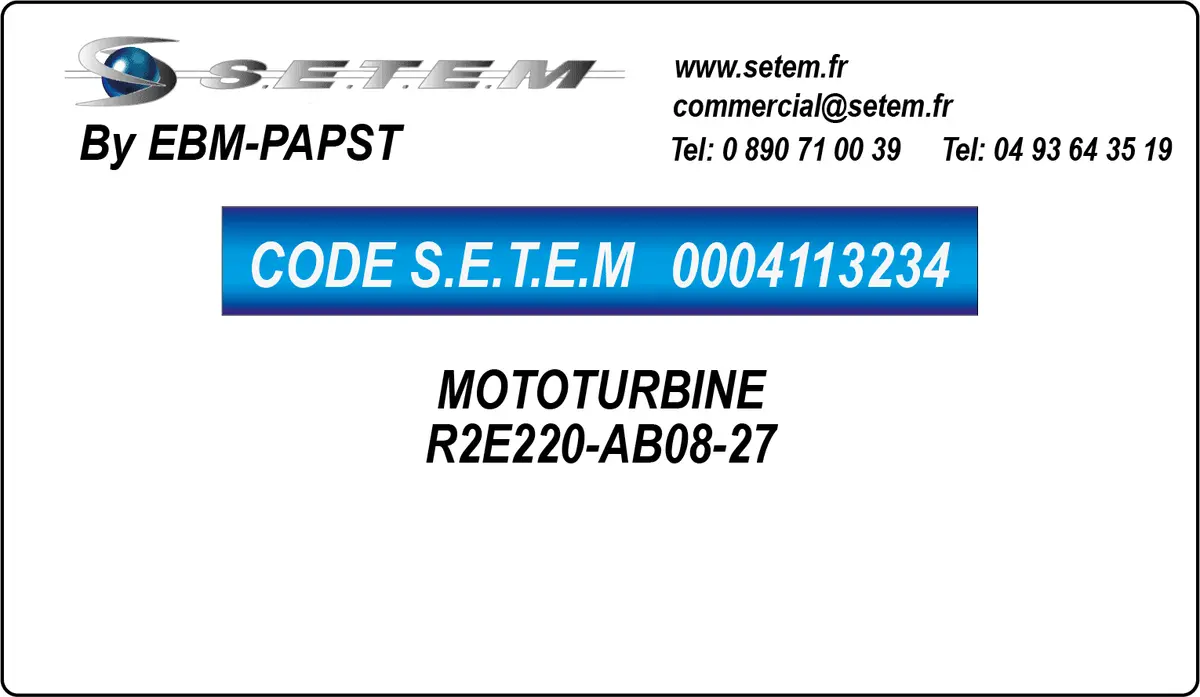 0004113234-MOTOTURBINE EBMPAPST R2E220-AB08-27