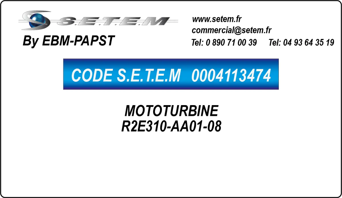 0004113474-MOTOTURBINE EBMPAPST R2E310-AA01-08