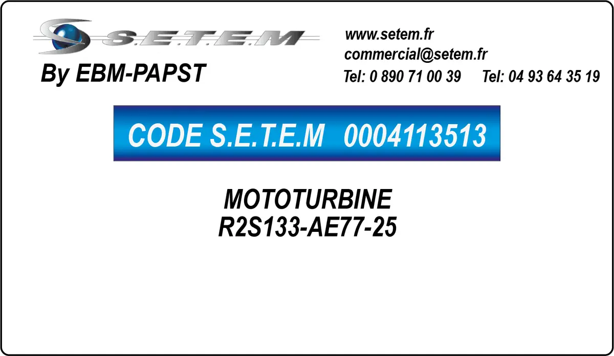 0004113513-MOTOTURBINE EBMPAPST R2S133-AE77-25