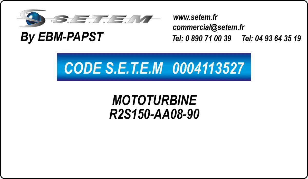 0004113527-MOTOTURBINE EBMPAPST R2S150-AA08-90