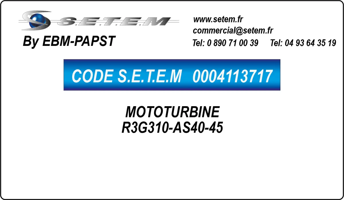 0004113717-MOTOTURBINE EBMPAPST R3G310-AS40-45