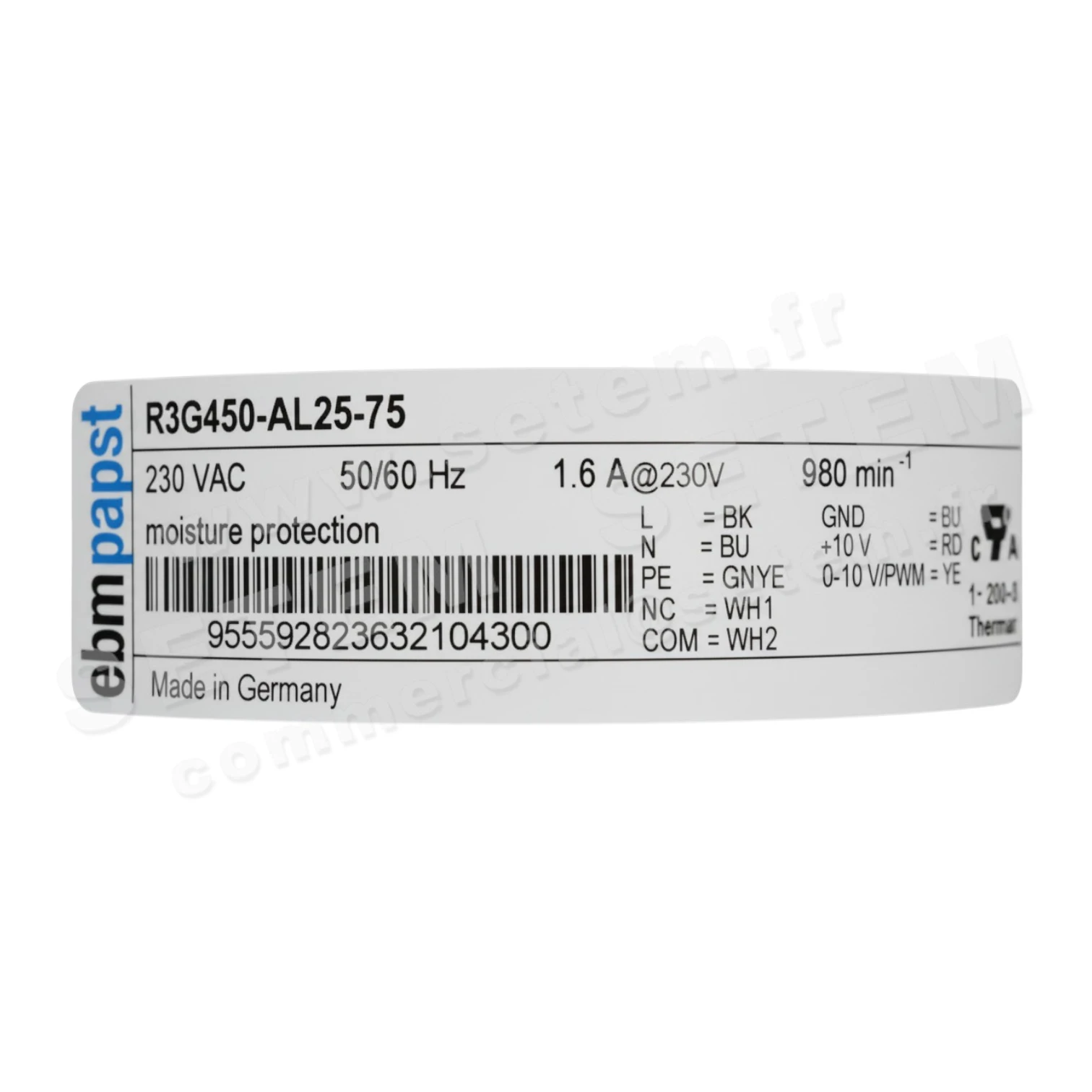 0004113788-MOTOTURBINE EBMPAPST R3G450-AL25-75
