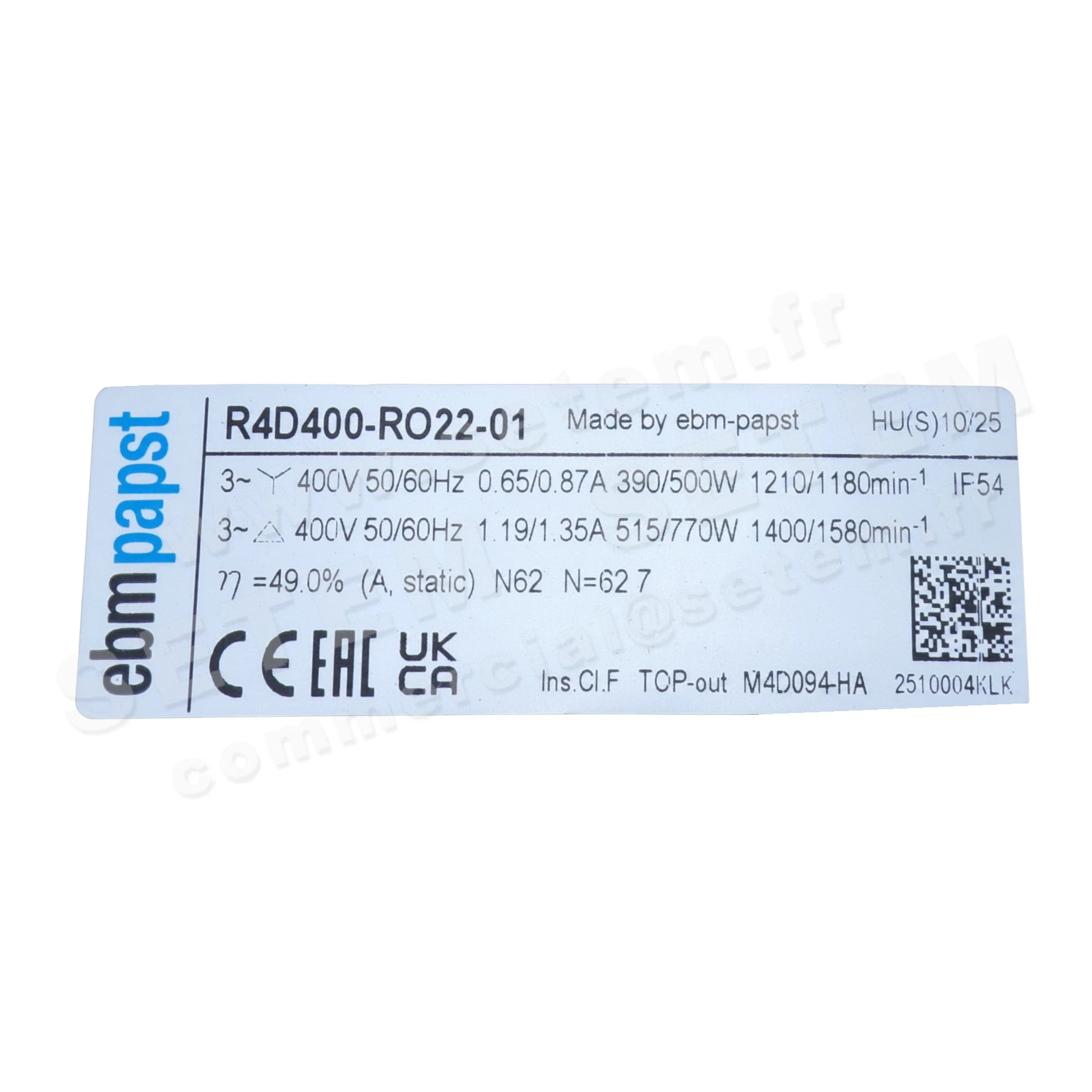 0004113866-MOTOTURBINE EBMPAPST R4D400-RO22-01 3