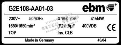0004200005-VENTILATEUR EBM G2E108-AA01-03 3