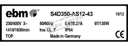 0004200558-VENTILATEUR EBM S4D350-AS12-43 2