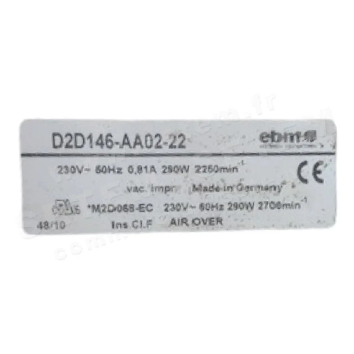 0004200925-VENTILATEUR EBM D2D146-AA02-22