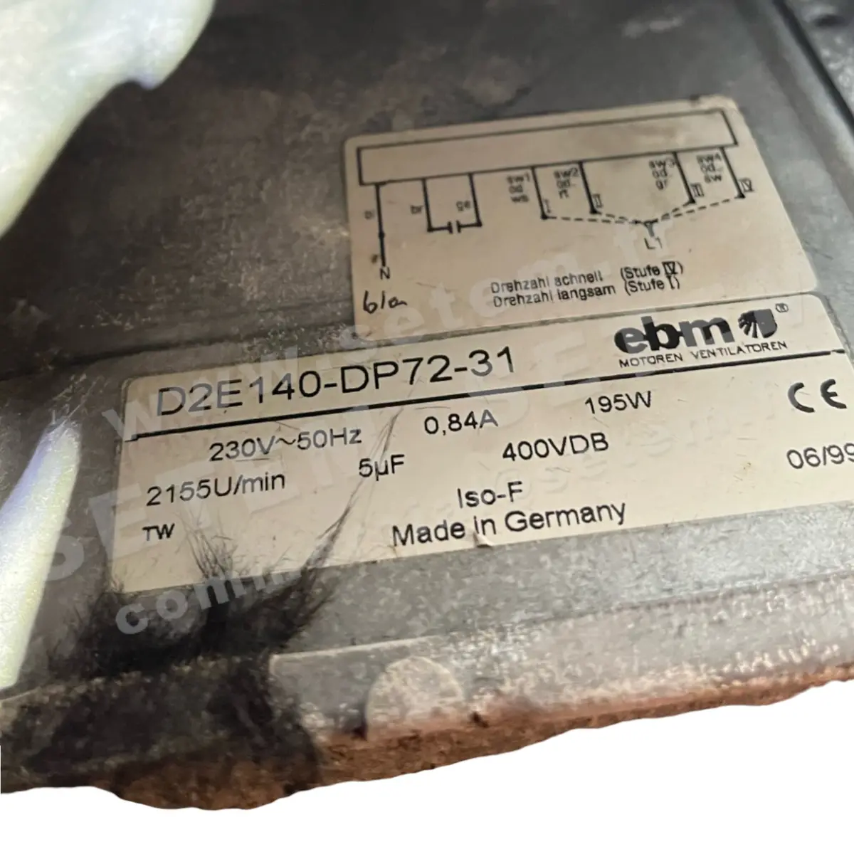 0004201222-VENTILATEUR EBM D2E140-DP72-31