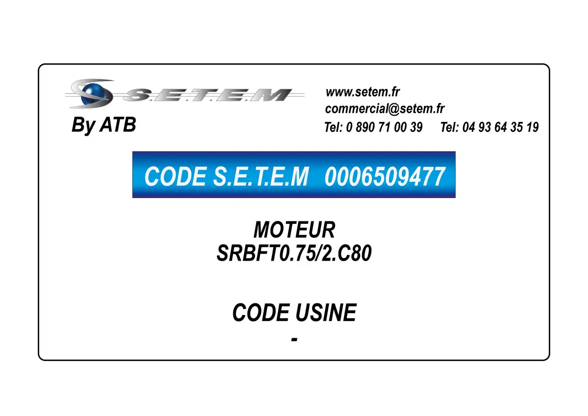 0006509477-MOTEUR ATB SRBFT0.75/2.C80
