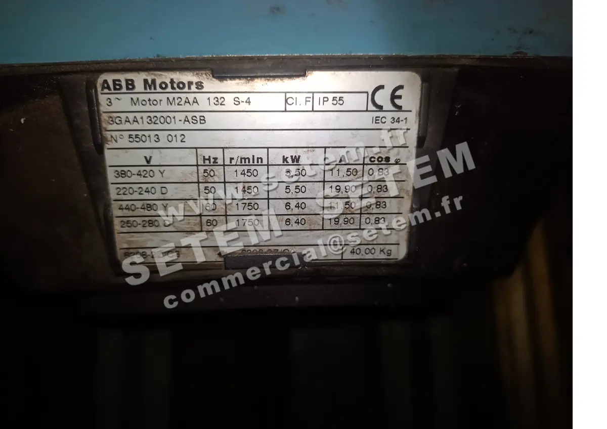 0007000035-MOTEUR ABB 5.50KW 4P T230/400V HA132 B3 3GAA132001.ASB