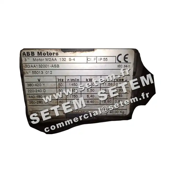 0007000035-MOTEUR ABB 5.50KW 4P T230/400V HA132 B3 3GAA132001.ASB