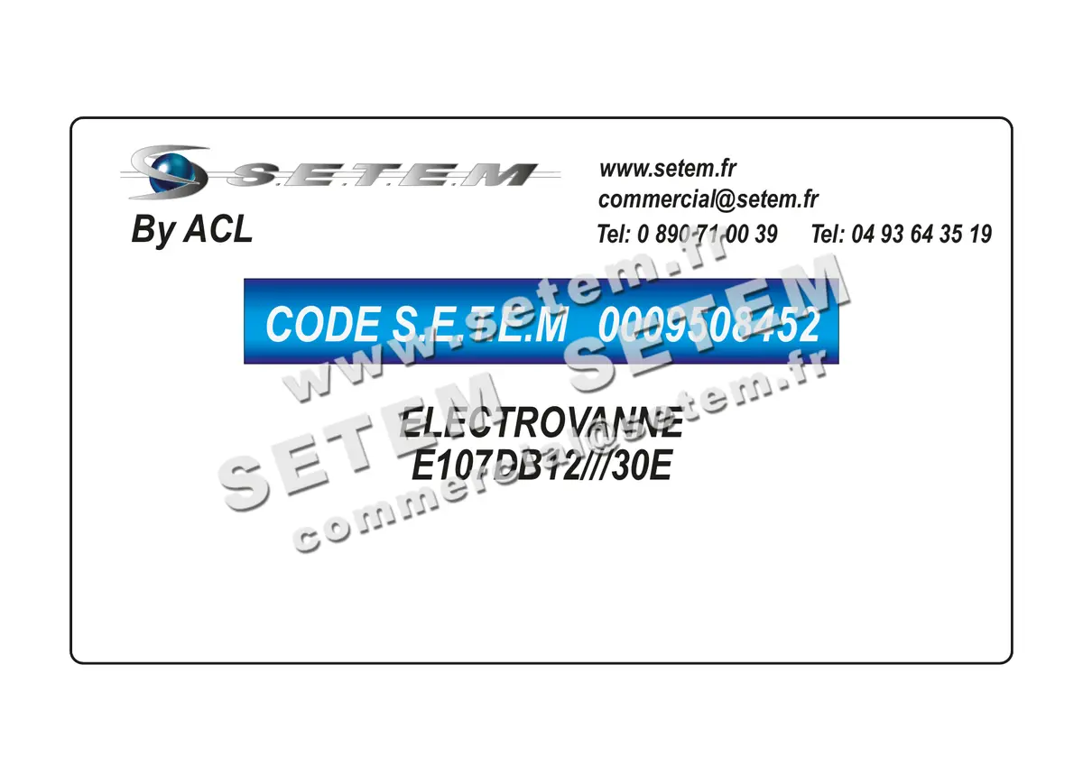 0009508452-ELECTROVANNE ACL E107DB12///30E