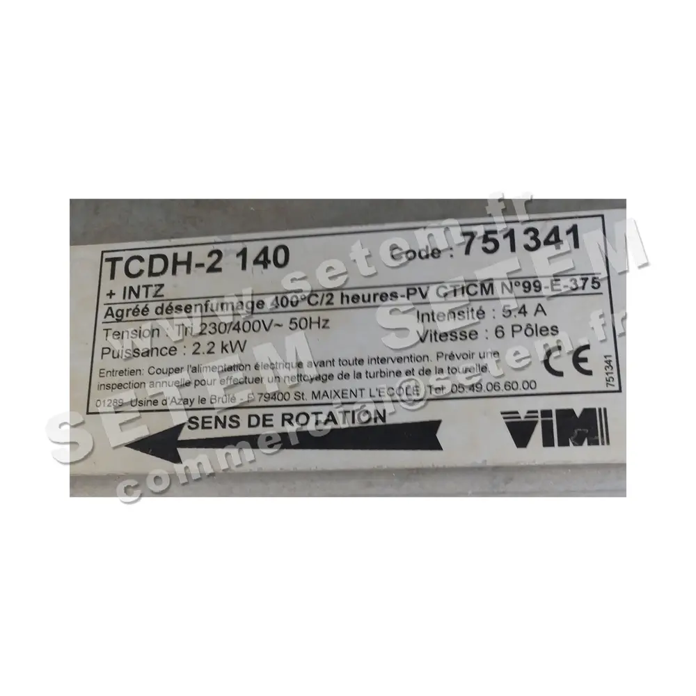 TOURELLE 400°C/2H TCDH-2140 +INTZ *751341*