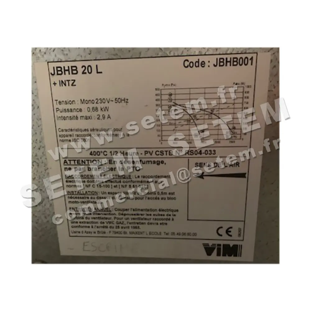 CAISSON JBHB20L+INTZ *JBHB001*