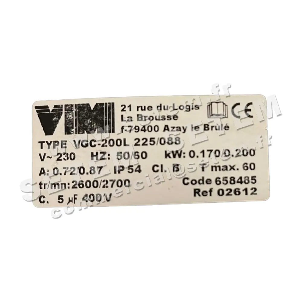0019005480-VENTILATEUR VIM VGC-200L225/088 *658485* 2