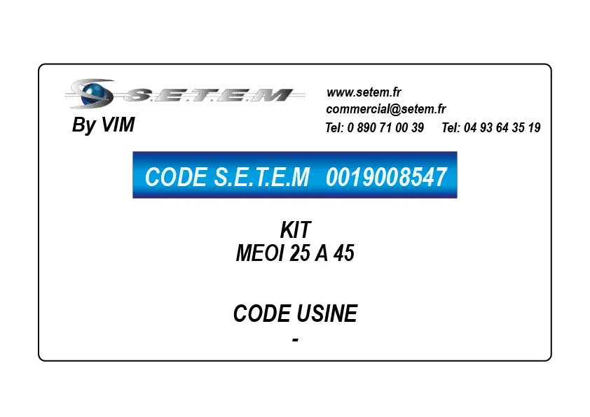 0019008547-KIT MEOI 25 A 45 VIM