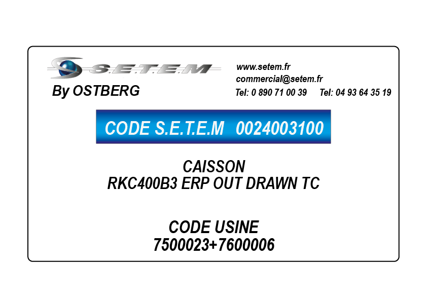 0024003100-CAISSON OSTBERG RKC400B3 ERP OUT DRAWN TC *7500023+7600006*