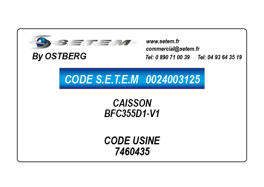 0024003125-CAISSON OSTBERG BFC355D1-V1 *7460435*