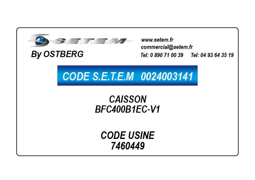 0024003141-CAISSON OSTBERG BFC400B1EC-V1 *7460449*
