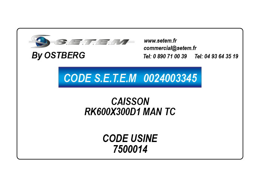 0024003345-CAISSON OSTBERG RK600X300D1 MAN TC *7500014*