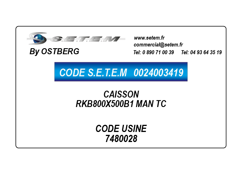 0024003419-CAISSON OSTBERG RKB800X500B1 MAN TC *7480028*