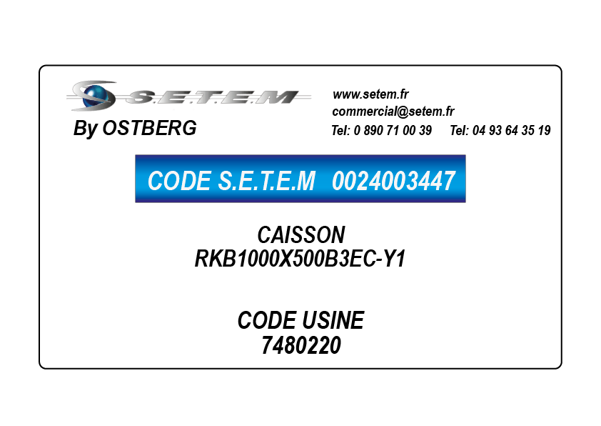 0024003447-CAISSON OSTBERG RKB1000X500B3EC-Y1 *7480220*