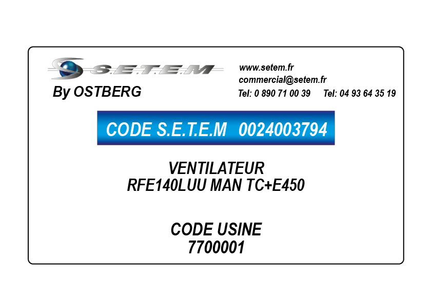0024003794-VENTILATEUR OSTBERG RFE140LUU MAN TC+E450 *7700001*