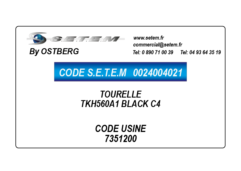 0024004021-TOURELLE OSTBERG TKH560A1 BLACK C4 *7351200*