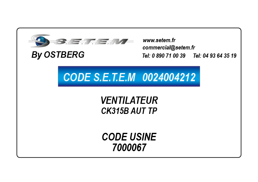 0024004212-VENTILATEUR OSTBERG CK315B AUT TP *7000067* 2