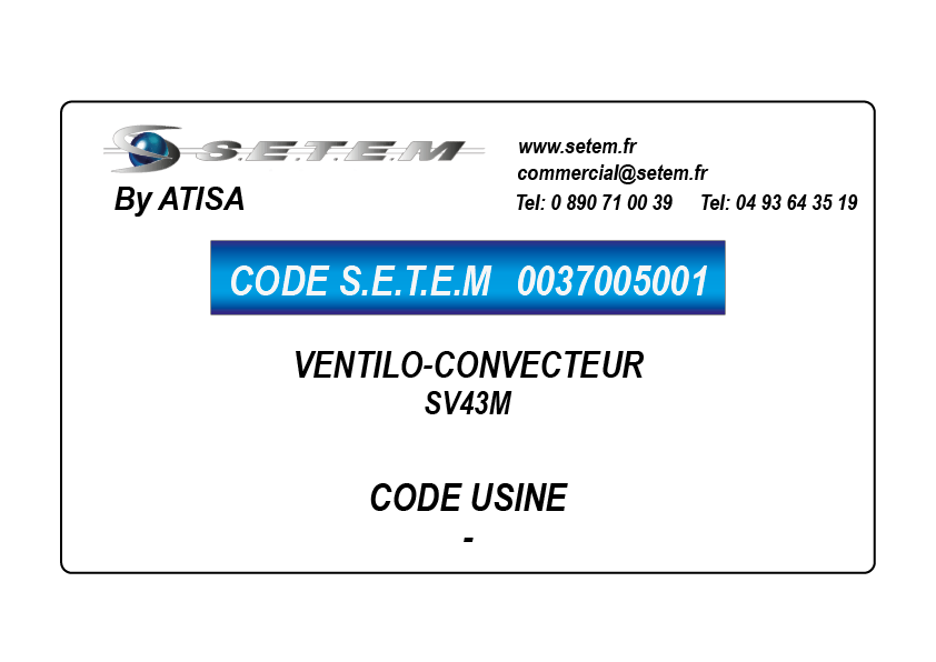 VENTILO-CONVECTEUR SV43M 4