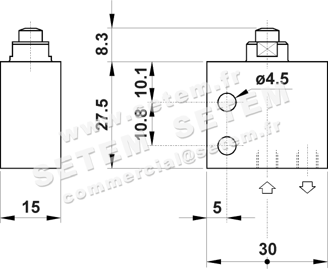 MICROVANNE PNEUMATIQUE 3/2 NC 305 MA 2