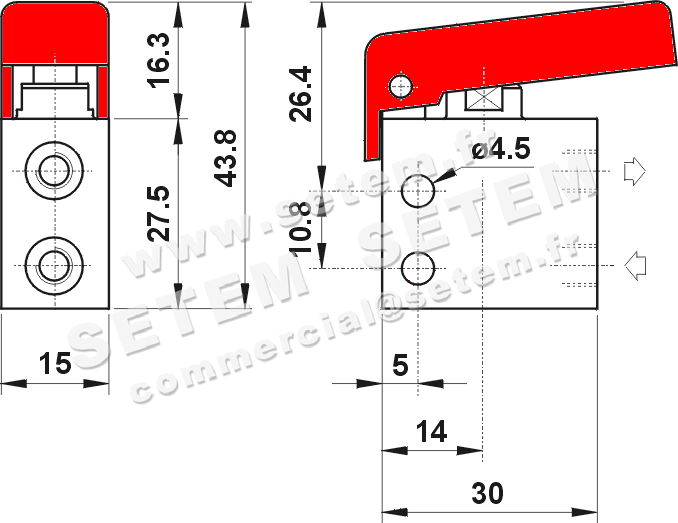 MICROVANNE PNEUMATIQUE 3/2 NC 305 MGR UL 2