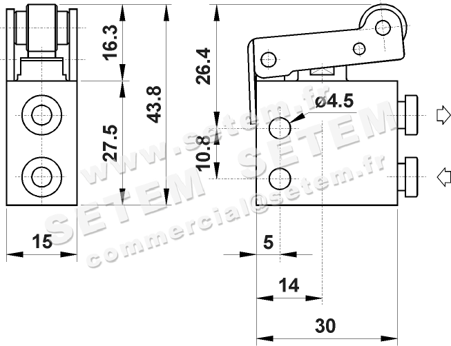 MICROVANNE PNEUMATIQUE 3/2 NA 314 MR UL 2