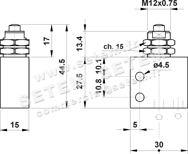 MICROVANNE PNEUMATIQUE 3/2 NA 315 MV 2