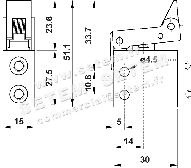 MICROVANNE PNEUMATIQUE 3/2 NA 315 MS UL 2