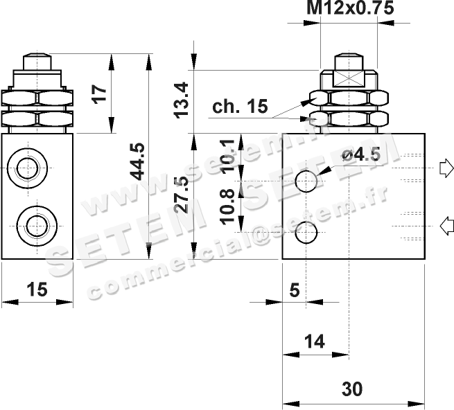 MICROVANNE PNEUMATIQUE 3/2 NA 315 MV UL 2