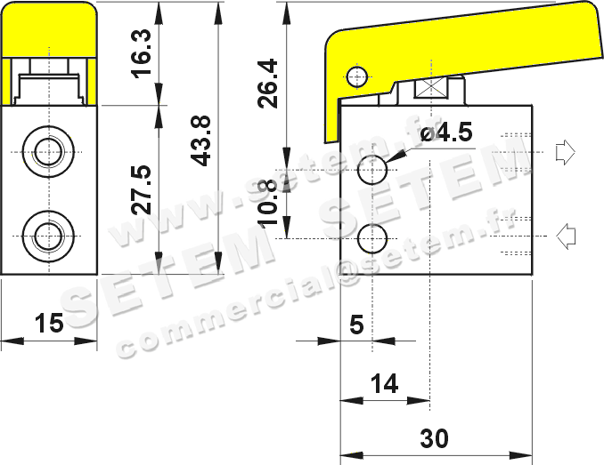 MICROVANNE PNEUMATIQUE 3/2 NA 315 MGG UL 2