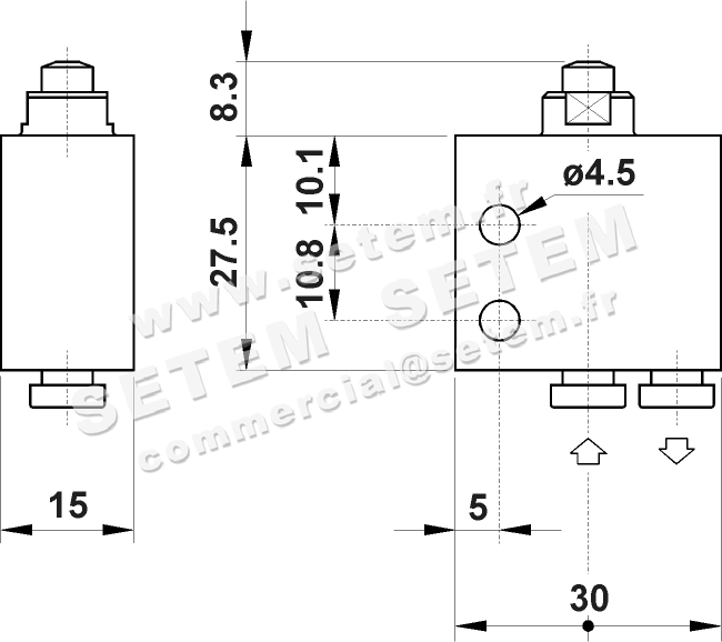 MICROVANNE PNEUMATIQUE 2/2 NC 204 MA 2