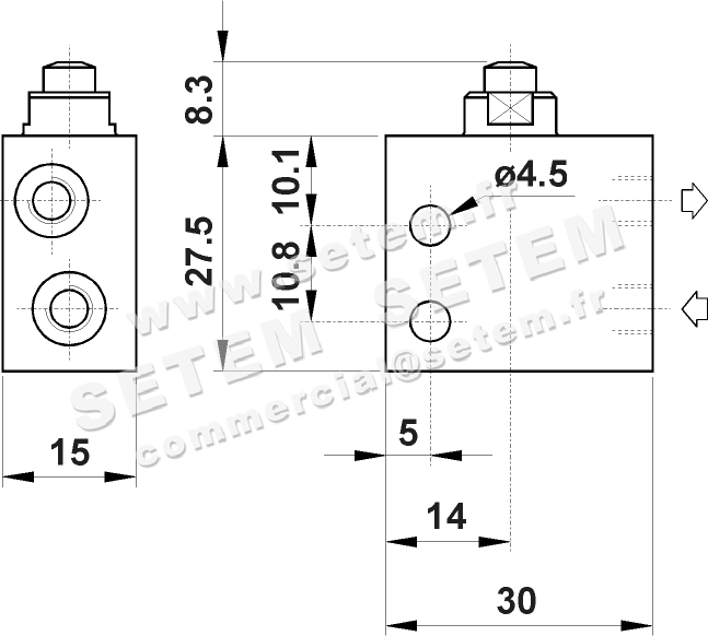 MICROVANNE PNEUMATIQUE 2/2 NC 205 MA UL
