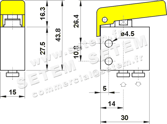 MICROVANNE PNEUMATIQUE 2/2 NC 204 MGG