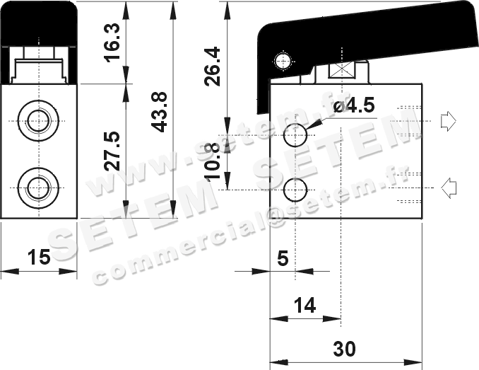 MICROVANNE PNEUMATIQUE 2/2 NC 205 MGN UL 2