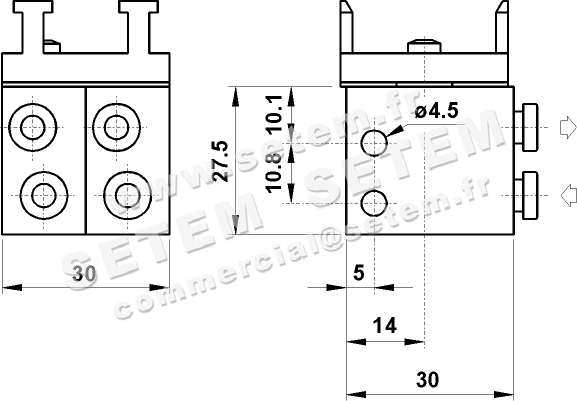 DISTRIBUTEUR PNEUMATIQUE 5/3 2.314 MB UL