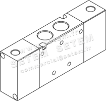 VANNE À COMMANDE PNEUMATIQUE 5/2 523 CC