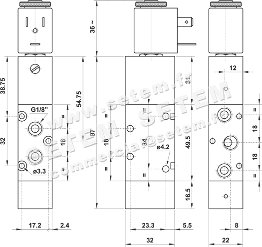 ÉLECTROVANNE PNEUMATIQUE 5/2 521 EFP 2