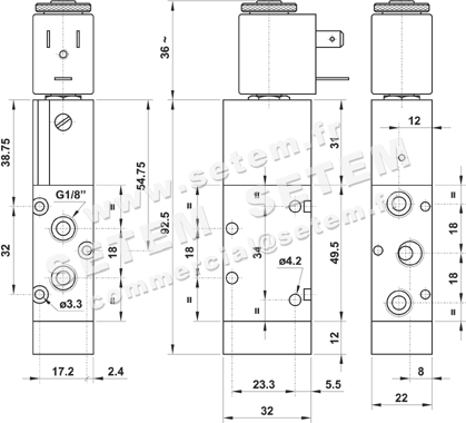 ÉLECTROVANNE PNEUMATIQUE 5/2 521S ME 2
