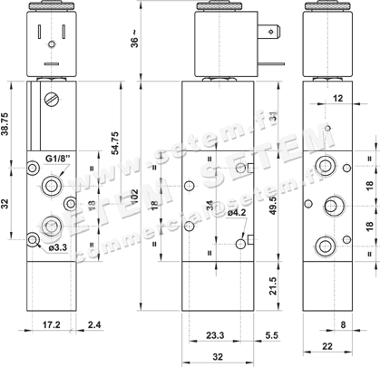 ÉLECTROVANNE PNEUMATIQUE 5/2 521S MRE