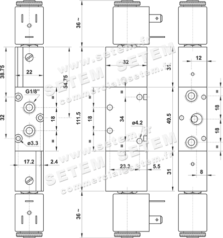 ÉLECTROVANNE PNEUMATIQUE 5/2 521S EE 2